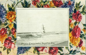 Postcard of the 1909 shipwreck, the Coquimbo