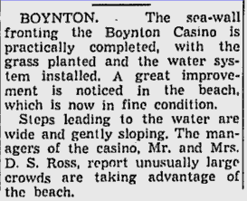 Clipping from the 1939 Palm Beach Post 