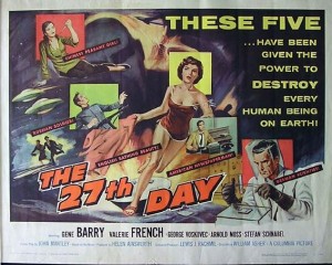 The 27th Day Poster (1957)