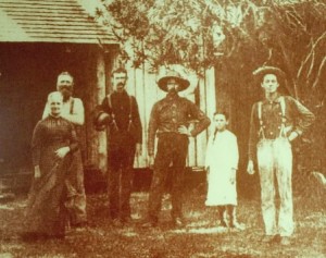 Several of South Florida's barefoot mailmen. Charles "Charlie" Pierce on the right.