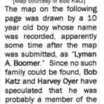 From the October 2004 issue of The Historian. At the time, the society did not know Lyman Boomer's identity.