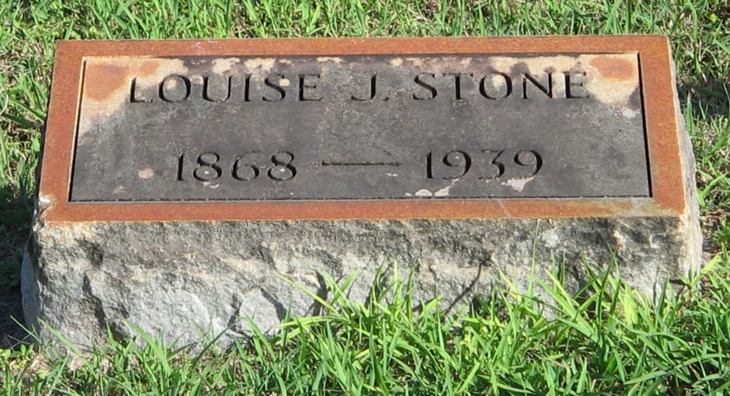 Louise J. Stone 18681939 Gravestone at Woodlawn Cemetery in West Palm